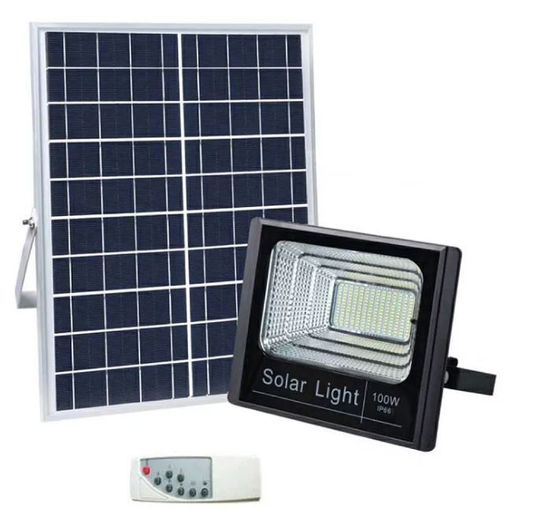 100W SMD Solar LED Flood Light with Remote control  The Beautiful    