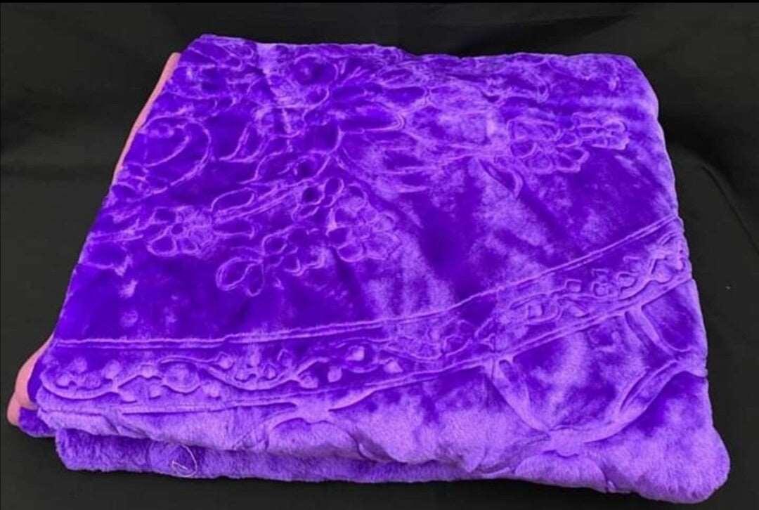 1 Ply Mink Blanket Queen Size  The Beautiful Purple 1 Ply 