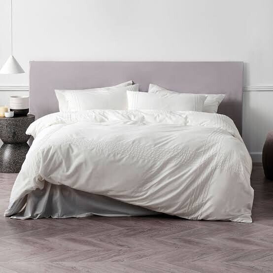 Mayfair White Linen Duvet Set  The Beautiful   