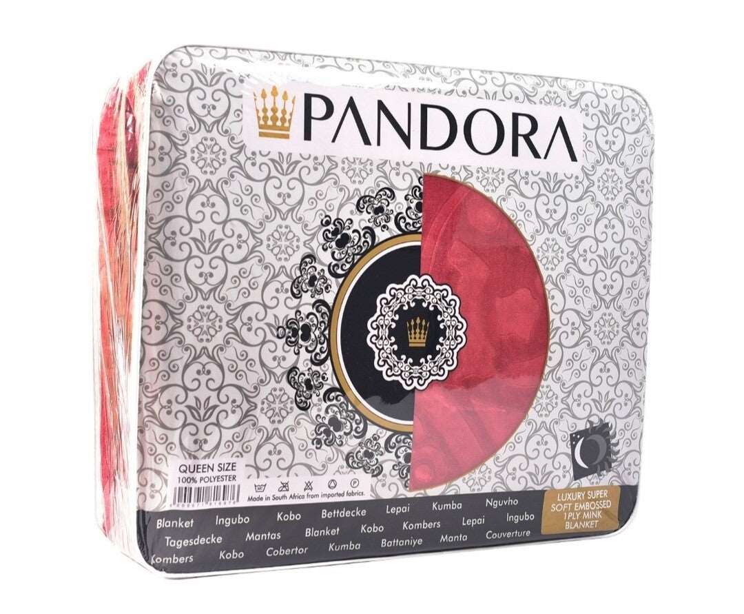 Pandora Mink Blanket (Queen Size)  The Beautiful Red  