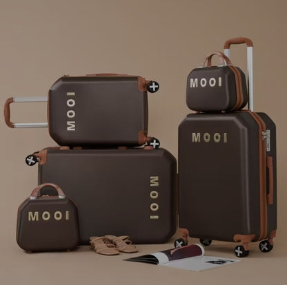 SMTE-Quality Luggage Suitcase Hardshell Mooistar 5 Piece  The Beautiful Brown  