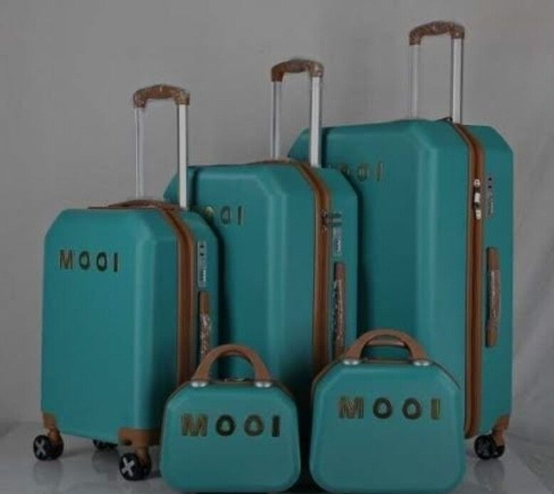 SMTE-Quality Luggage Suitcase Hardshell Mooistar 5 Piece  The Beautiful Turqoise  