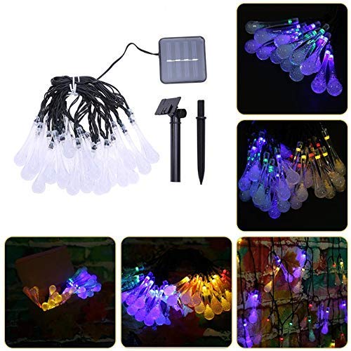 6.5m Hardoll Solar String Lights LED Decorative Lighting Crystal Water Drop  The Beautiful    