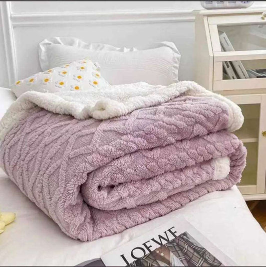 Geometric Pattern Sherpa throws  WJ Deals Pink  