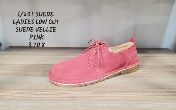 Ladies Genuine Leather Suede Vellies  The Beautiful  3 Pink 