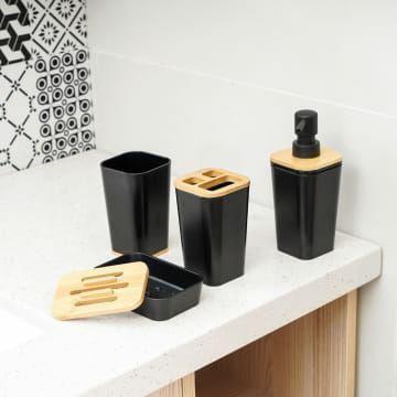 Bathroom Set 4 Pieces  The Beautiful Black  