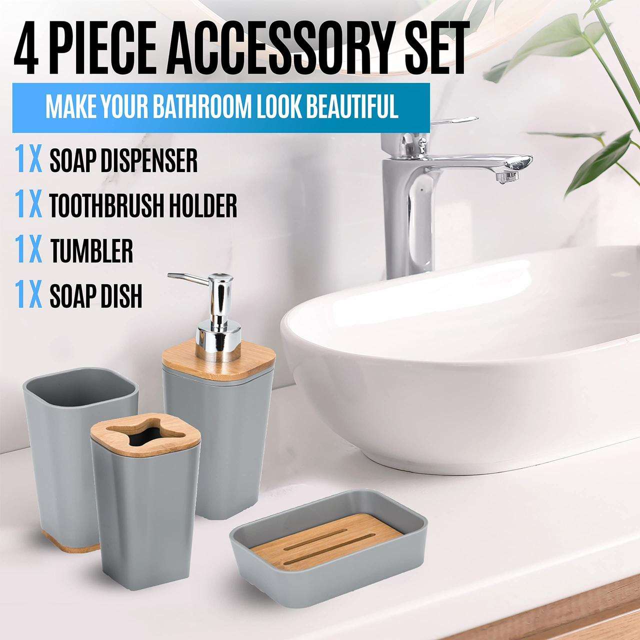 Bathroom Set 4 Pieces  The Beautiful   