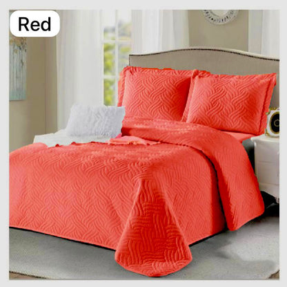 5 Piece Quilted Bedspreads  The Beautiful Red  