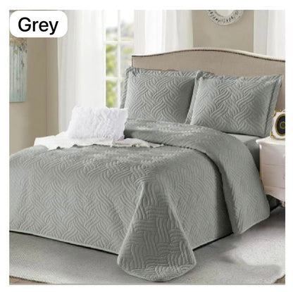 5 Piece Quilted Bedspreads  The Beautiful Grey  