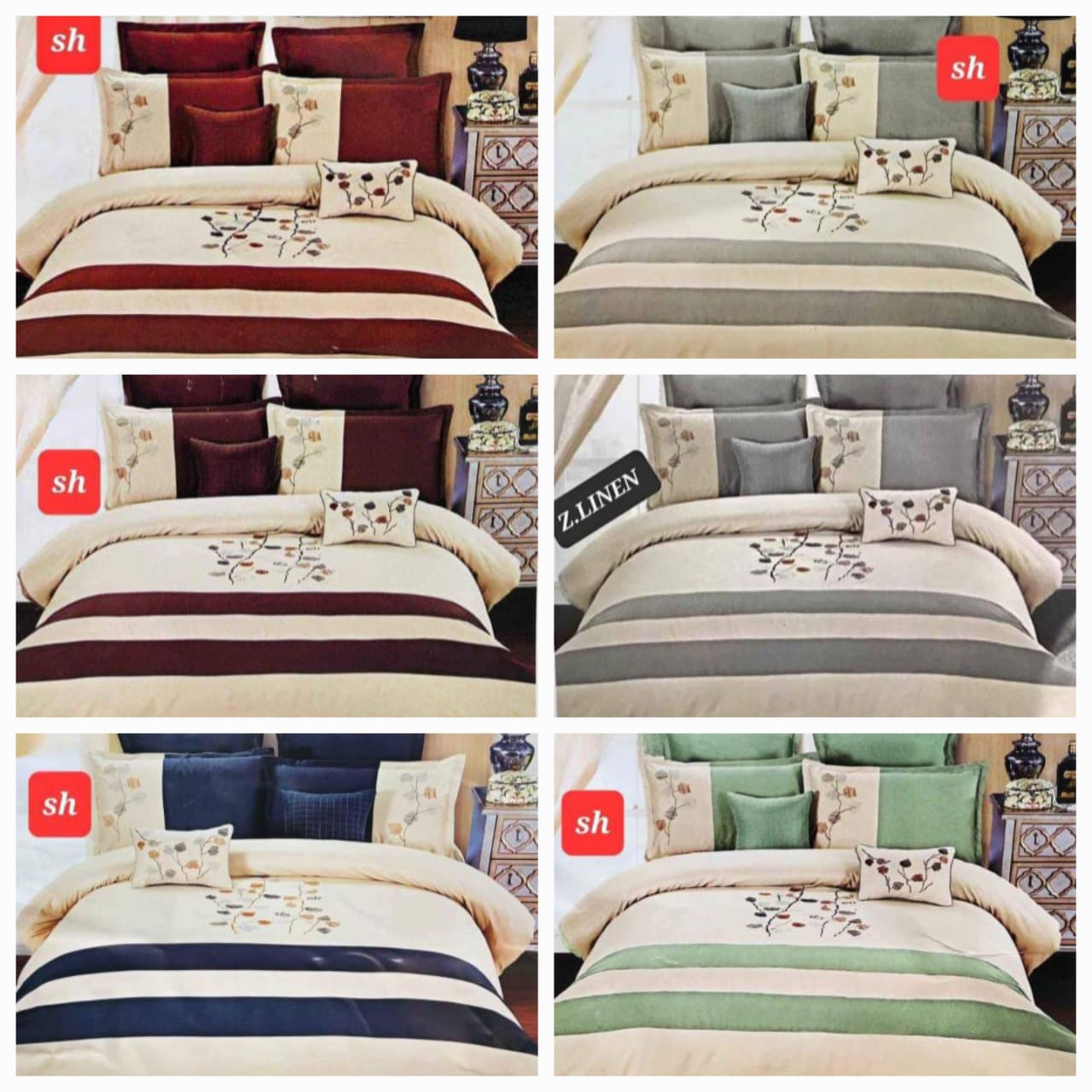 17 Piece Comforter set  The Beautiful  Red  