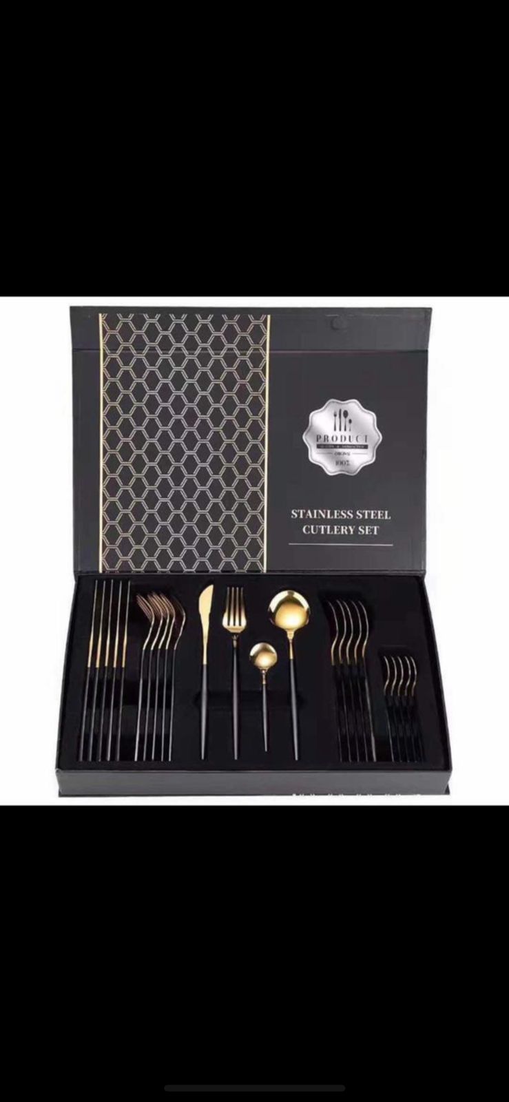 24 Piece 2 Tone Cutlery Set  The Beautiful   