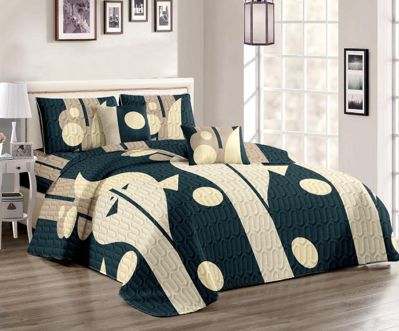 Plain and Flower 5 Piece Bedspreads (Queen/King)  The Beautiful  3 Queen 