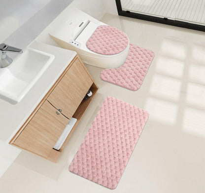 3 Piece Soft Toilet Set  The Beautiful Pink  