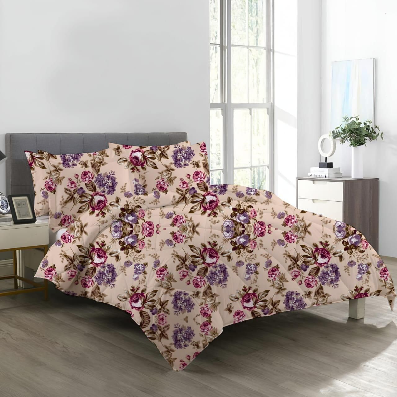 5 Piece Floral Comforter Sets  The Beautiful Double 3 