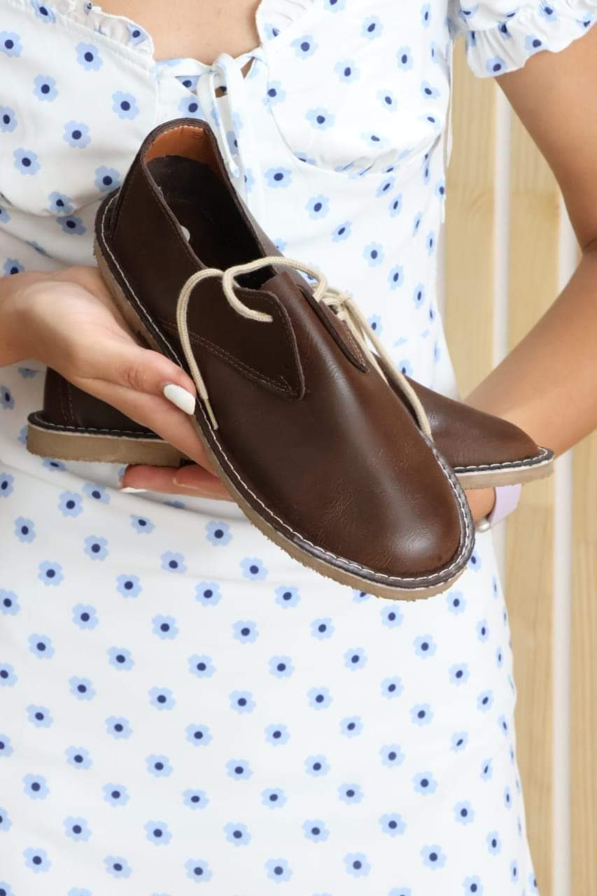 Genuine Leather Vellie Shoes  The Beautiful 3 Brown 