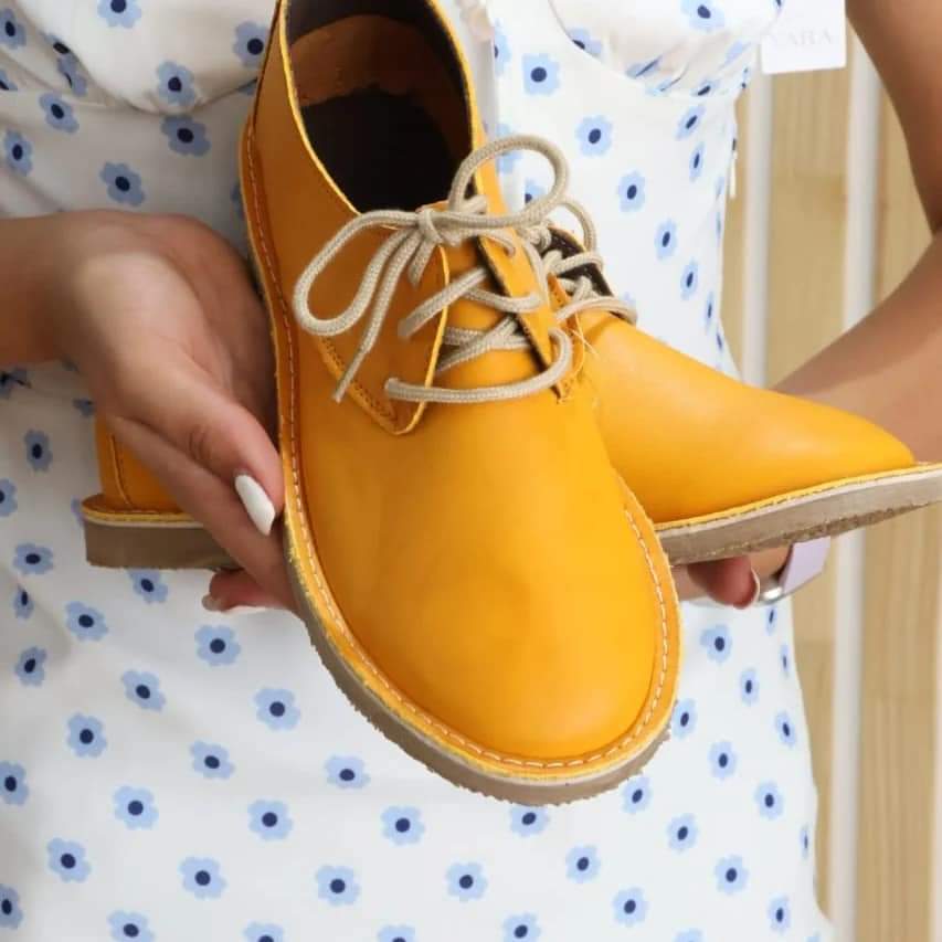 Genuine Leather Vellie Shoes  The Beautiful 3 Yellow 