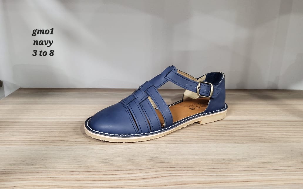 Genuine Leather Vellie Shoes  The Beautiful 3 Navy 