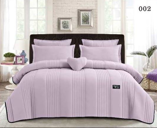 6 Piece Quilted Bedspread Bedding Set  The Beautiful  Pink  