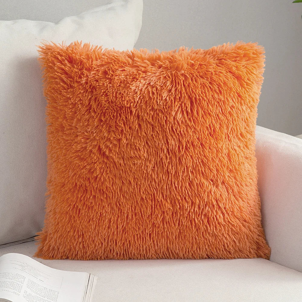 Fluffy Throw Pillow Covers  The Beautiful South Africa Orange  