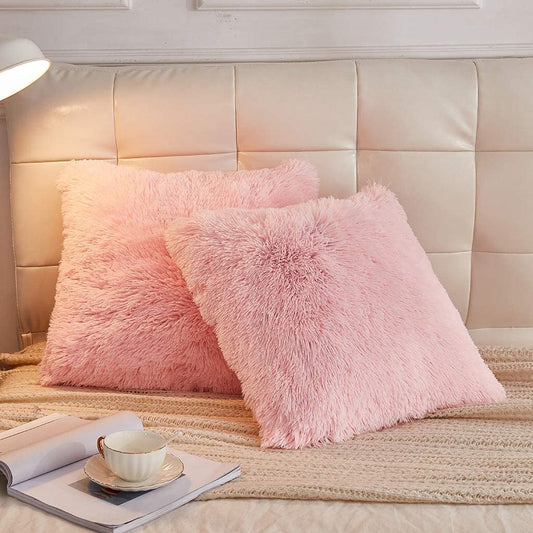 Fluffy Throw Pillow Covers  The Beautiful South Africa Pink  