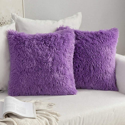 Fluffy Throw Pillow Covers  The Beautiful South Africa Purple  