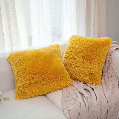 Fluffy Throw Pillow Covers  The Beautiful South Africa Yellow  