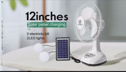 Solar Charging Fan for Loadshedding