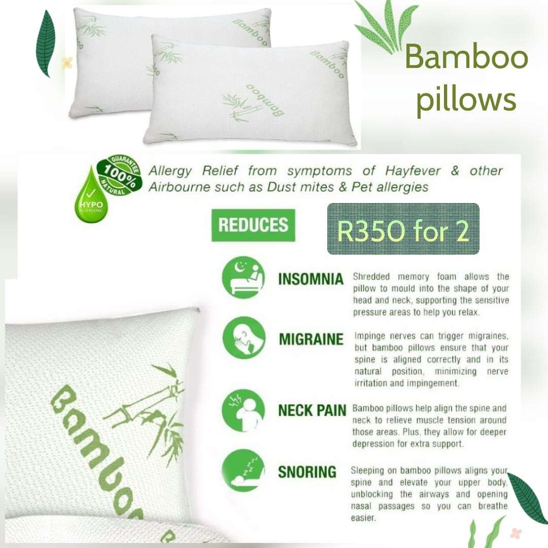 2 x Bamboo Pillows  The Beautiful   