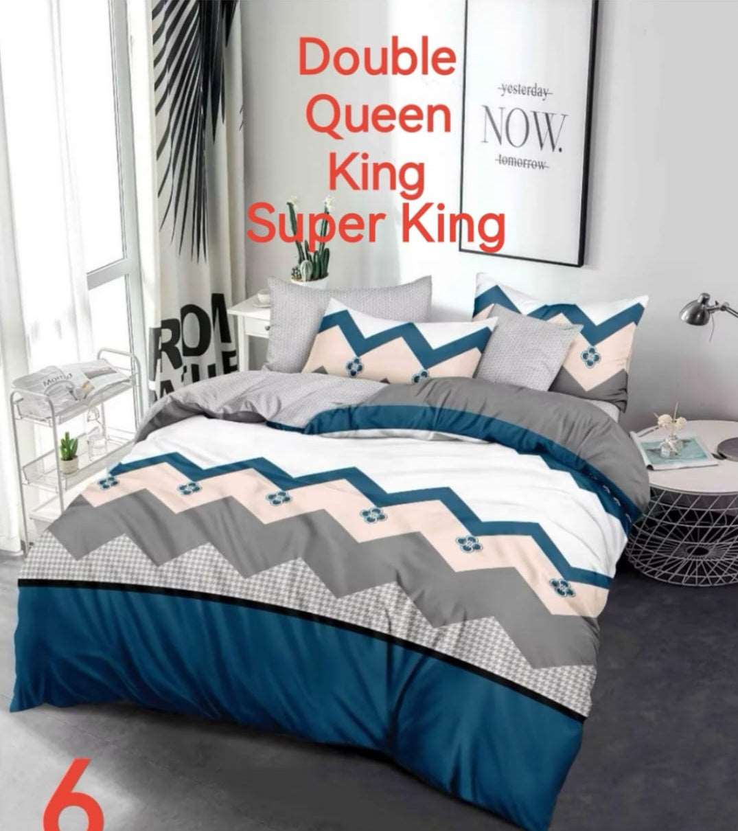 6 Piece Reversible Duvet Cover Set  The Beautiful   