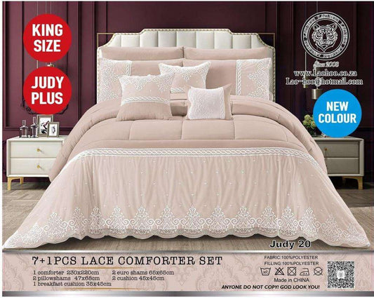 8 Piece Lace Comforter Bedding Set King Size 8 Piece Lace Comforter The Beautiful   