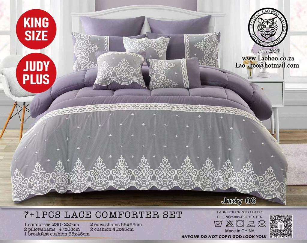 8 Piece Lace Comforter Bedding Set King Size  The Beautiful   