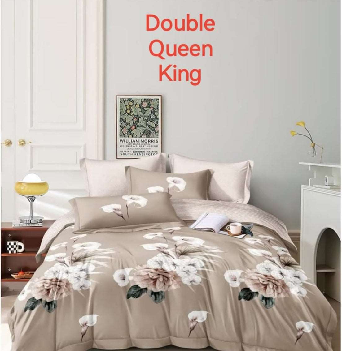 6 Piece Reversible Duvet Cover Set  The Beautiful   