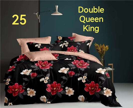 6 Piece Reversible Duvet Cover Set  The Beautiful   