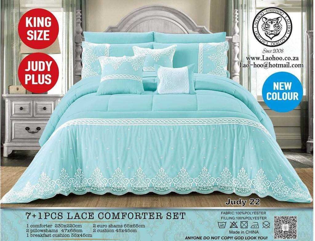 8 Piece Lace Comforter Bedding Set King Size  The Beautiful   