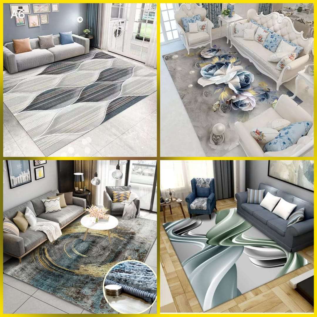 Modern 3D Geometric Design Area Rug 1.5m by 2m  The Beautiful White/Grey  