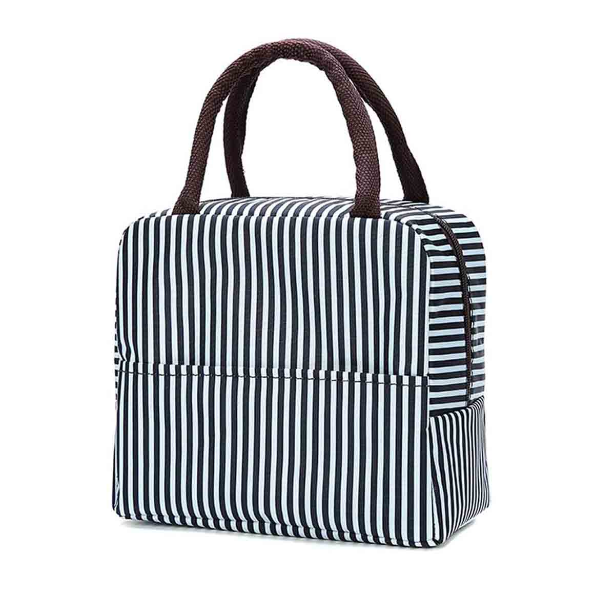 Thermal Insulated Lunch Tote with Front Pocket  The Beautiful  Zebra  