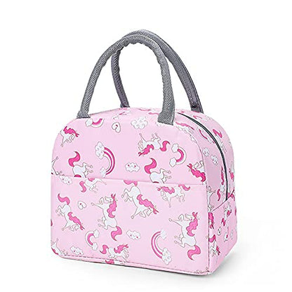 Thermal Insulated Lunch Tote with Front Pocket  The Beautiful  Unicorn  